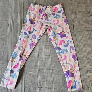 FabKids Girls' Medium Leggings with Mermaid Print
